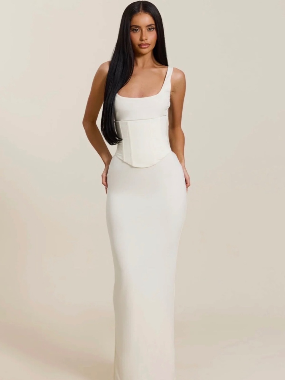 Marsthelabel white corset dress